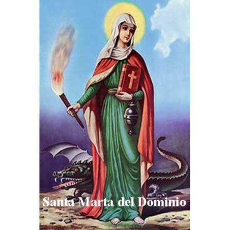 Estampa Plastificada Santa Marta del dominio, de 5x7,5cm.