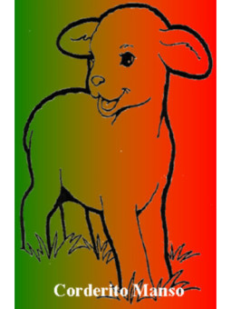 Estampa Plastificada Corderito Manso, de 5x7,5cm.