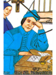 Estampa Plastificada Juan del Pensamiento de 5x7,5cm.