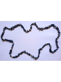 Collar Mineral chip Sodalita 90cm