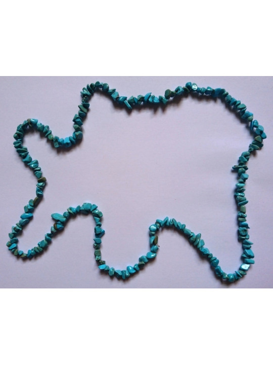 Collar Mineral chip Turquenita. 90cm