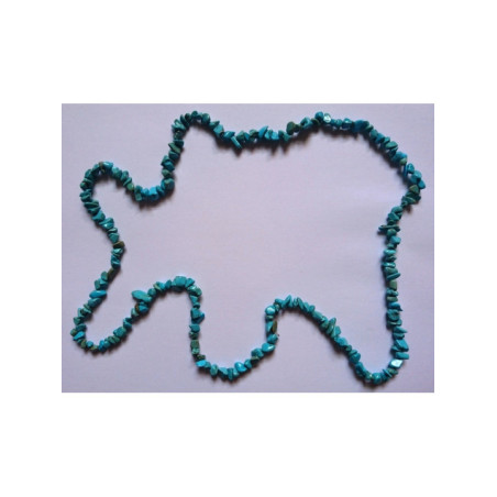 Collar Mineral chip Turquenita. 90cm