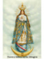Estampa Plastificada Nuestra Señora de los Milagros  5x7,5cm