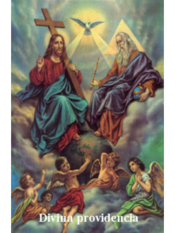 Estampa Plastificada Divina Providencia. 5x7,5cm