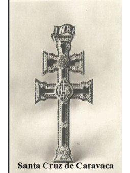 Estampa Plastificada Santa Cruz de Caravaca. 5x7,5cm