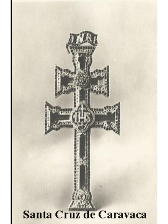 Estampa Plastificada Santa Cruz de Caravaca. 5x7,5cm