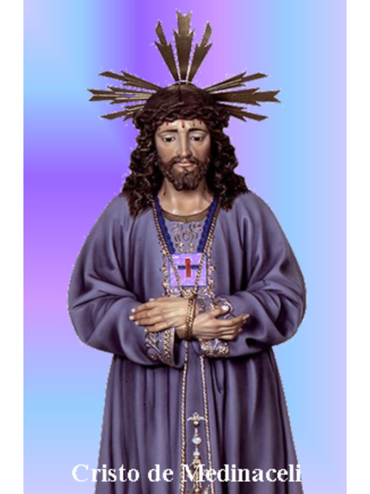 Estampa Plastificada Cristo de Medinaceli. 5x7,5cm