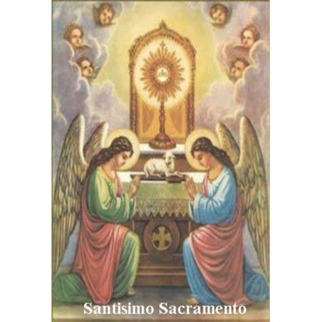 Estampa Plastificada Santísimo Sacramento. 5x7,5cm