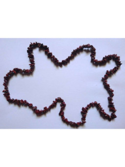 Collar Mineral chip Jaspe Sardo. 90cm