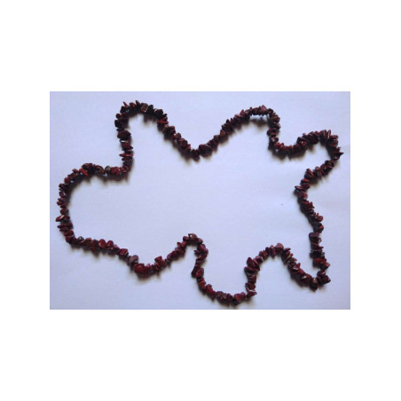 Collar Mineral chip Jaspe Sardo. 90cm