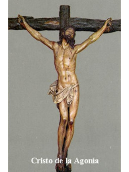 Estampa Plastificada Cristo de la Agonía, de 5x7,5cm.