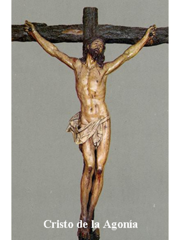Estampa Plastificada Cristo de la Agonía, de 5x7,5cm.