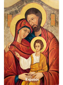 Estampa Plastificada de los Esposos, de 5x7,5cm.