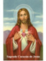 Estampa Plastificada Sagrado Corazón de Jesús. 5x7,5cm