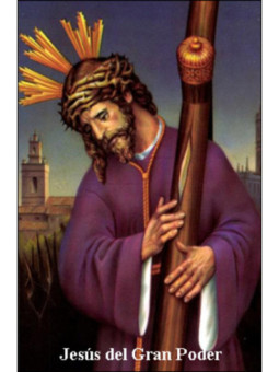 Estampa Plastificada Jesús del Gran Poder. 5x7,5cm