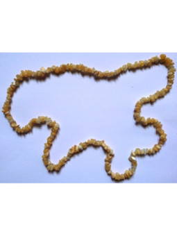 Collar Mineral chip Calcita Amarilla. 90cm