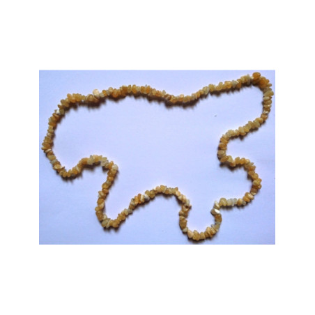 Collar Mineral chip Calcita Amarilla. 90cm