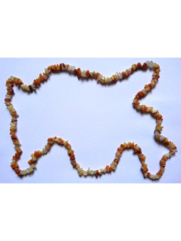 Collar Mineral chip Jaspe Amarillo. 90cm