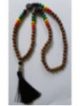 Collar Budista 7 Chakras de Madera y Piedra Volcánica con Amuleto de Buda