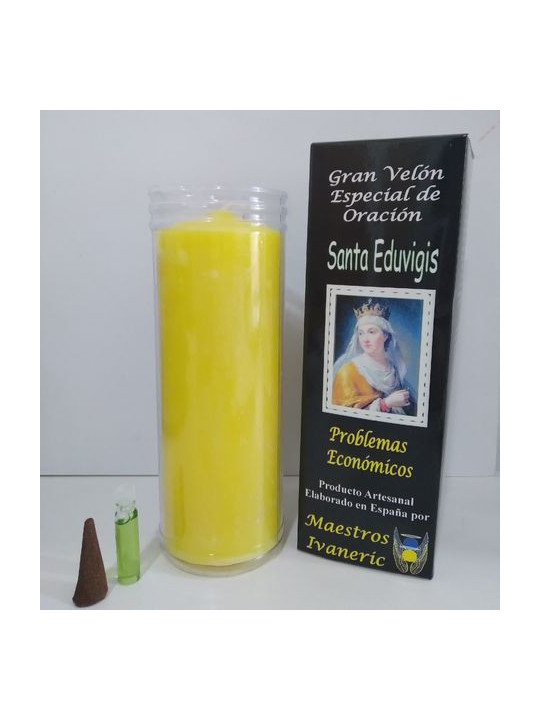 Velón Especial Potenciado Con Oración Santa Eduvigis.