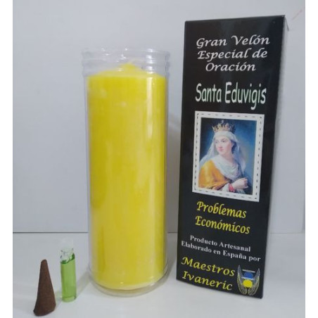 Velón Especial Potenciado Con Oración Santa Eduvigis.