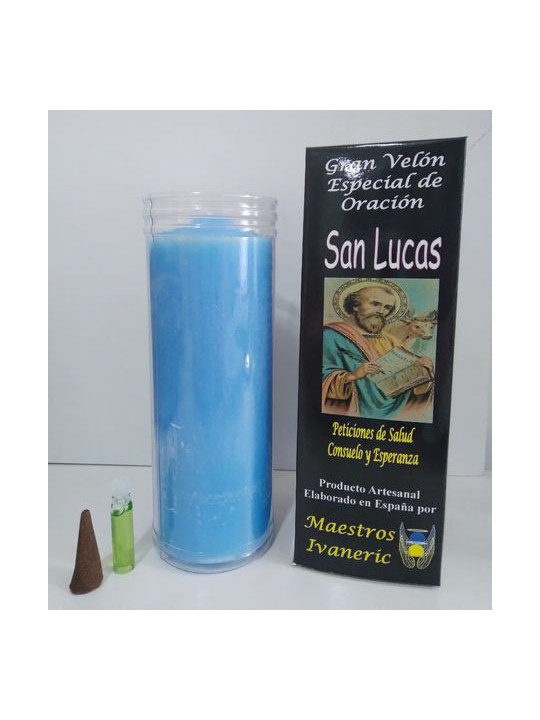 Velón Especial Potenciado Con Oración San Lucas.