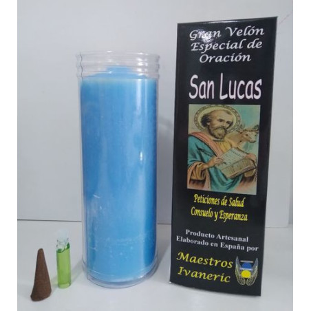 Velón Especial Potenciado Con Oración San Lucas.