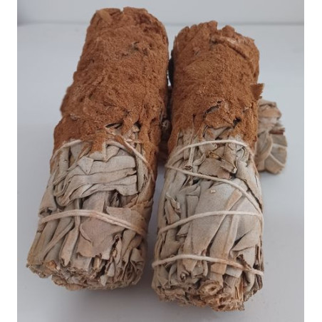 Atadillo de Salvia Blanca con Canela de 11 cm. aprox.