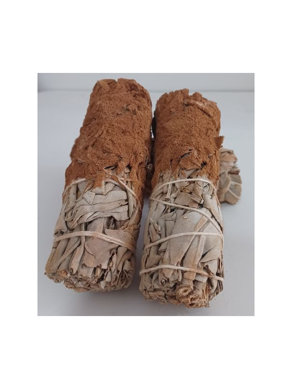 Atadillo de Salvia Blanca con Canela de 11 cm. aprox.
