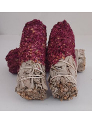 Atadillo de Salvia Blanca con Pétalos de Rosa de 11 cm. aprox.