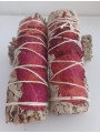 Atadillo de Salvia Blanca con Rosa Roja de 11 cm. aprox.
