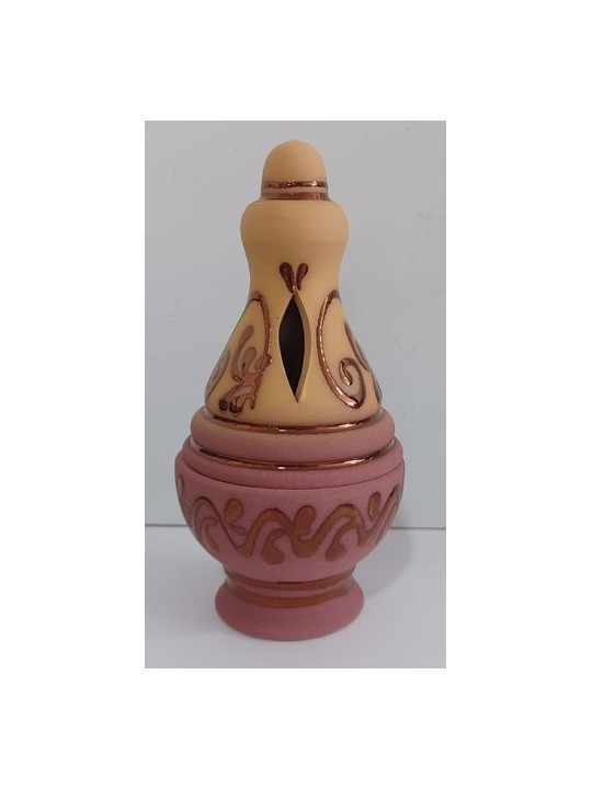 Incensario Artesanal Pintado Rosa 17cm