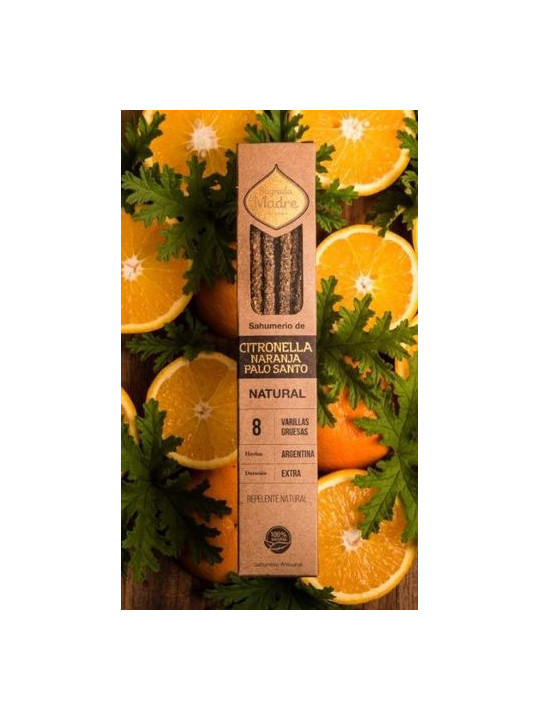Incienso Citronela, Naranja y Palo Santo. Sagrada Madre.