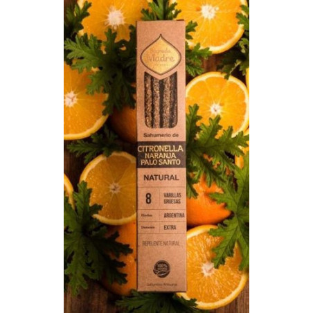 Incienso Citronela, Naranja y Palo Santo. Sagrada Madre.