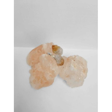 Anillo de Citrino, acero inoxidable adaptable.