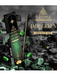 Incienso Aroma con Minerales, Cristal Jade Verde.
