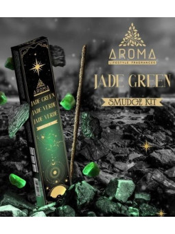 Incienso Aroma con Minerales, Cristal Jade Verde.