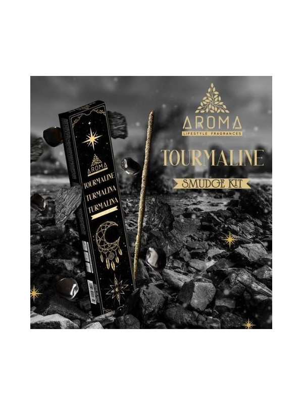 Incienso Aroma con Minerales, Cristal Turmalina.