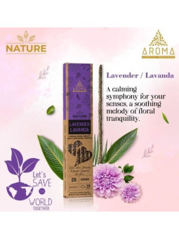 Incienso Aroma Orgánico Nature Lavanda.