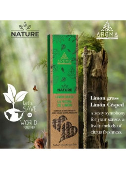 Incienso Aroma Orgánico Nature Lemongrass.