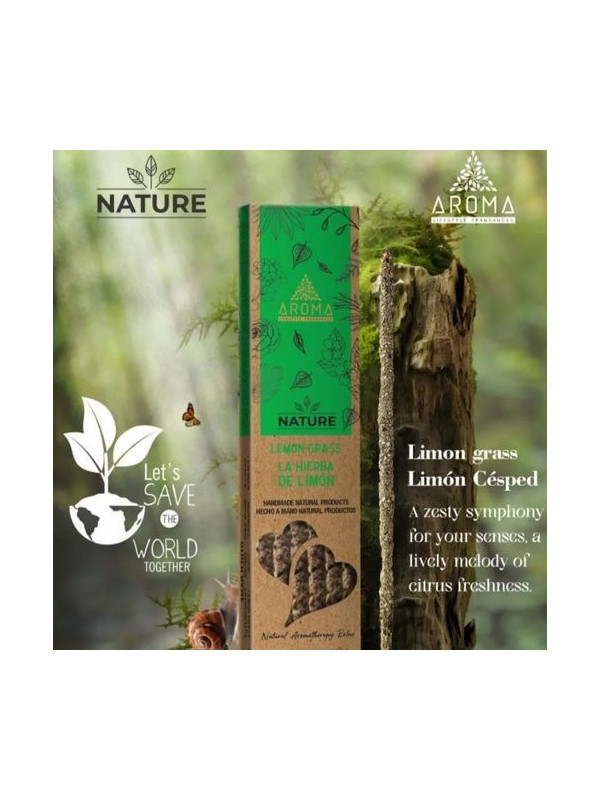Incienso Aroma Orgánico Nature Lemongrass.