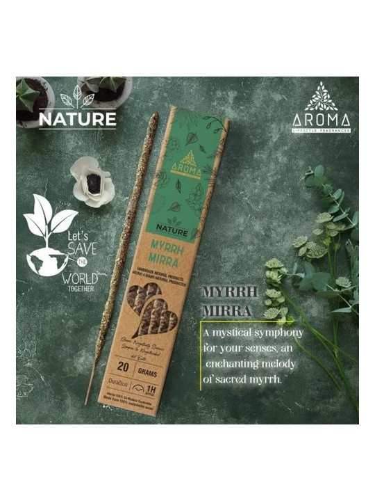Incienso Aroma Orgánico Nature Mirra.