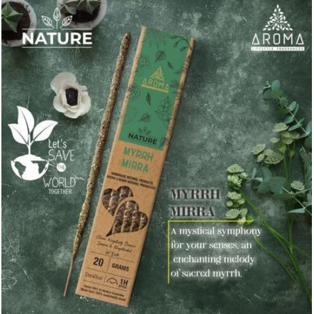 Incienso Aroma Orgánico Nature Mirra.