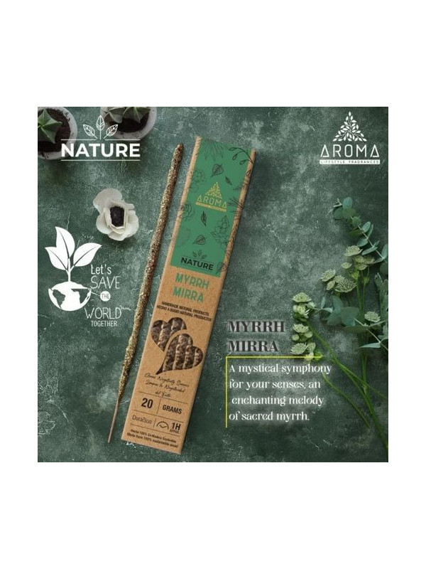 Incienso Aroma Orgánico Nature Mirra.