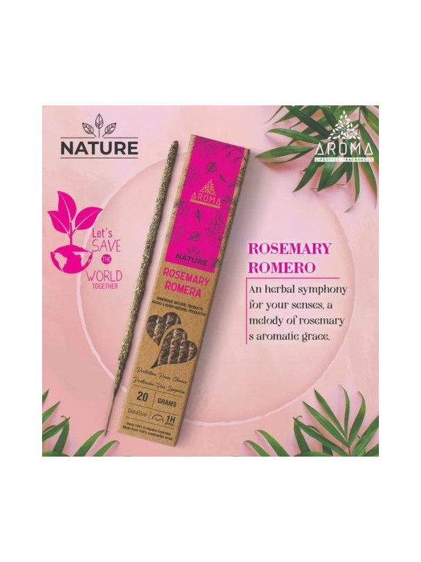 Incienso Aroma Orgánico Nature Romero.