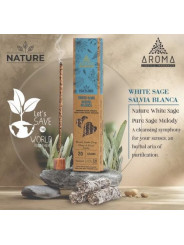 Incienso Aroma Orgánico Nature Salvia Blanca.