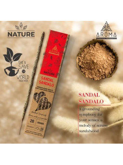 Incienso Aroma Orgánico Nature Sándalo.