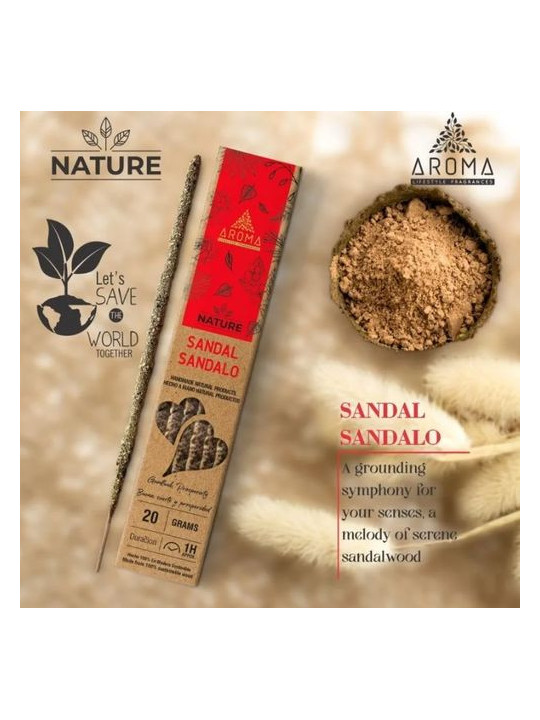 Incienso Aroma Orgánico Nature Sándalo.
