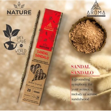 Incienso Aroma Orgánico Nature Sándalo.