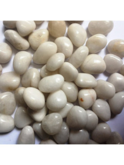 Canto Rodado Pequeño Cuarzo Blanco de 1 a 2cm